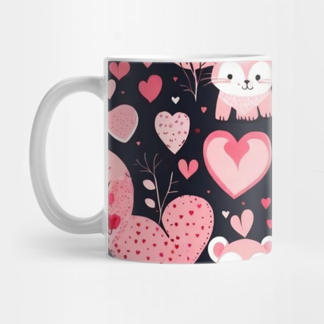 valentines day gift ideas, pink hearts pink animals gift ideas by WeLoveAnimals